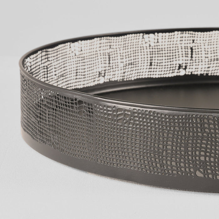 Label51 Set Dienbladen 39x39x6 cm - Zwart - Metaal-Woonkamerdecoratie-LABEL51