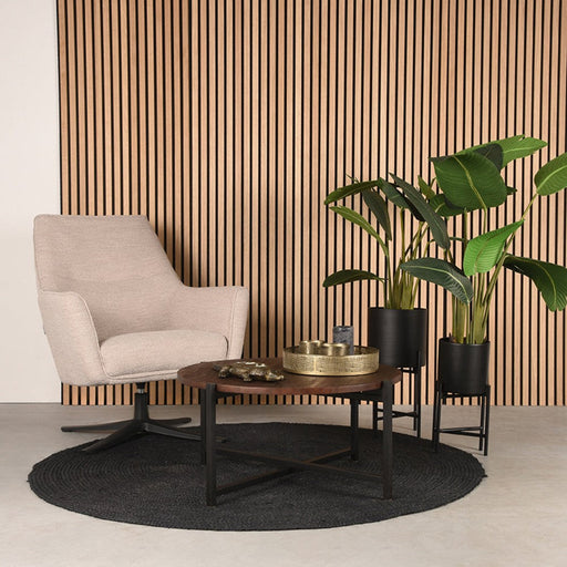 Label51 Set Plantenstandaards 23x23x50 cm - Zwart - Metaal-Plantenstandaards-LABEL51