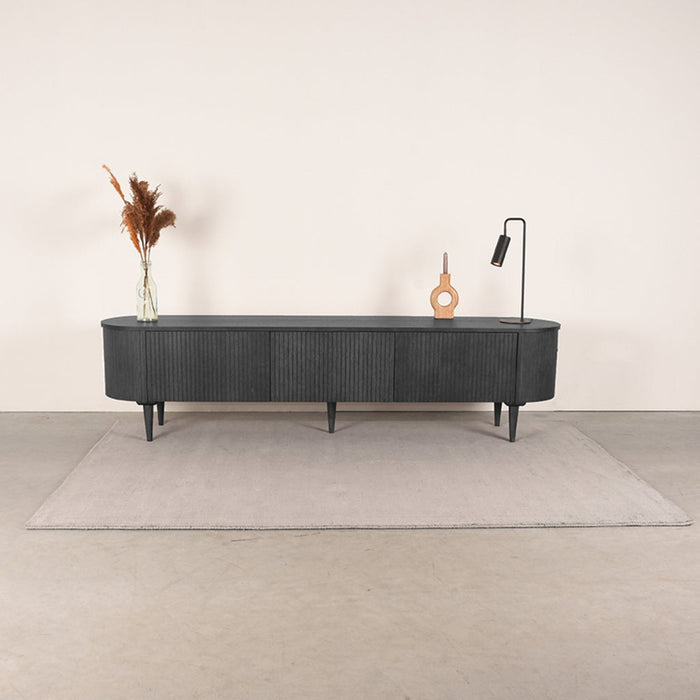 Label51 Tv-meubel Oliva - Zwart - Eiken - 220x47x55-TV-meubels-LABEL51