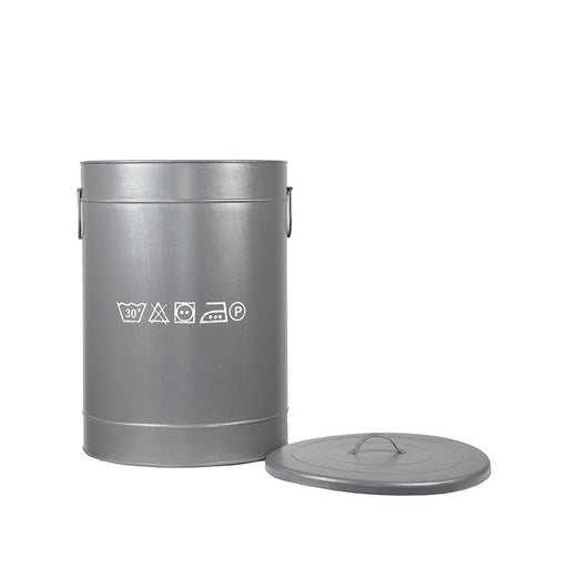 Label51 Wasmand - Grijs - Metaal - L-Opbergdozen en manden-LABEL51