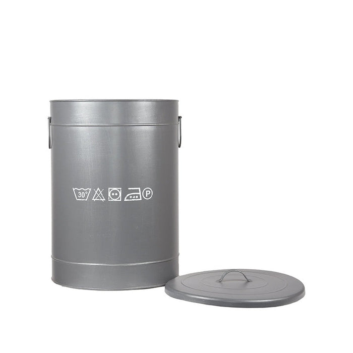Label51 Wasmand - Grijs - Metaal - L-Opbergdozen en manden-LABEL51