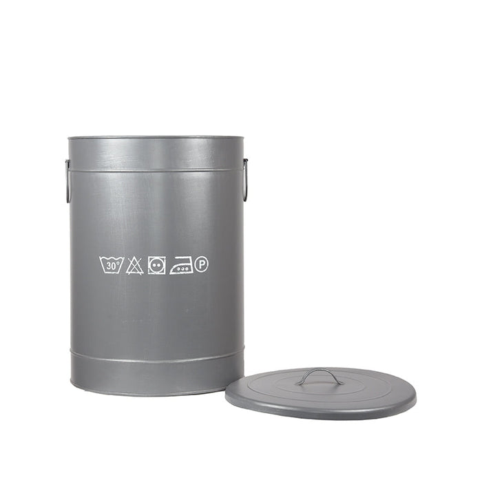 Label51 Wasmand - Grijs - Metaal - L-Opbergdozen en manden-LABEL51