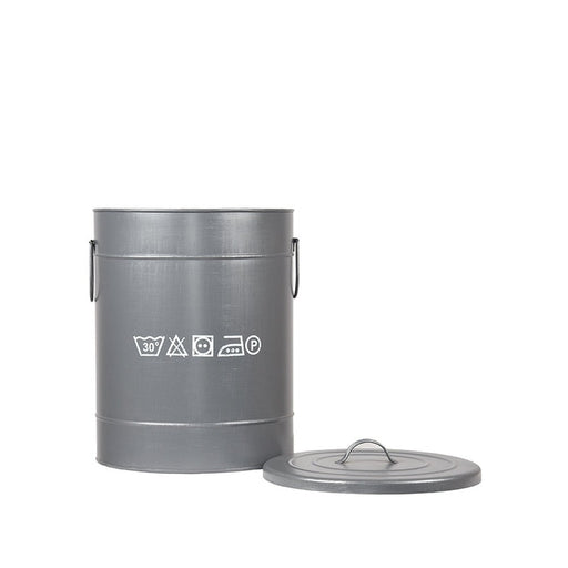 Label51 Wasmand - Grijs - Metaal - M-Opbergdozen en manden-LABEL51