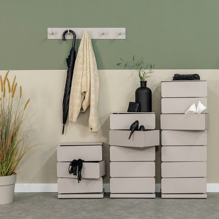 Ladekast JOEY 3 Staal Silky Taupe 37x26x45cm Spinder Design-Ladenkasten-Spinder