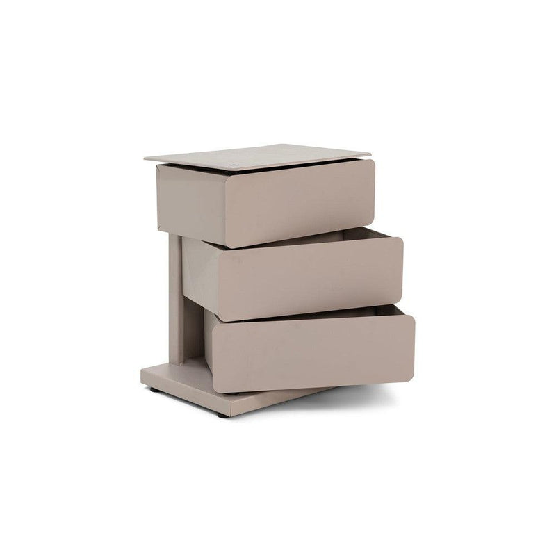 Ladekast JOEY 3 Staal Silky Taupe 37x26x45cm Spinder Design-Ladenkasten-Spinder