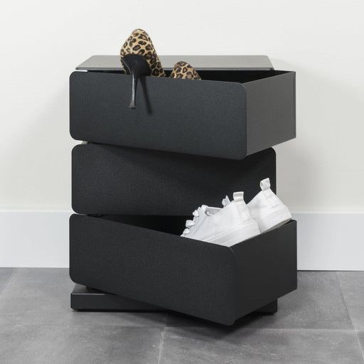 Ladekast JOEY 3 Staal Zwart 37x26x45cm Spinder Design-Ladenkasten-Spinder