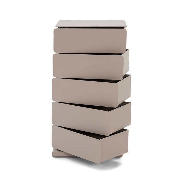 Ladekast JOEY 5 Staal Silky Taupe 37x26x72.5cm Spinder Design-Ladenkasten-Spinder