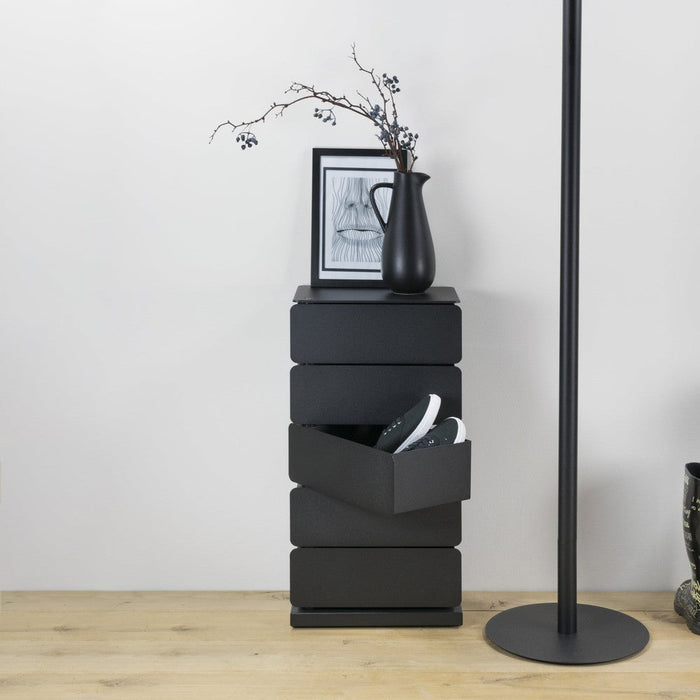 Ladekast JOEY 5 Staal Zwart 37x26x72.5cm Spinder Design-Ladenkasten-Spinder
