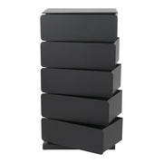 Ladekast JOEY 5 Staal Zwart 37x26x72.5cm Spinder Design-Ladenkasten-Spinder
