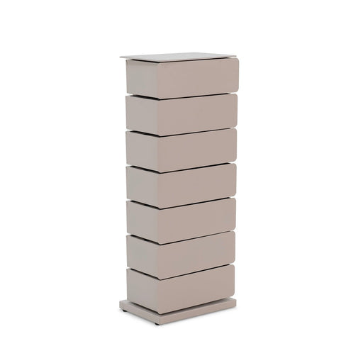 Ladekast JOEY 7 Staal Silky Taupe 37x26x99cm Spinder Design-Ladenkasten-Spinder