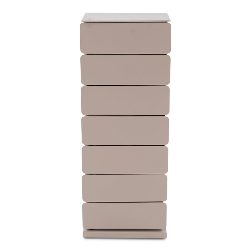 Ladekast JOEY 7 Staal Silky Taupe 37x26x99cm Spinder Design-Ladenkasten-Spinder