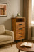 Ladenkast Ayleen Mangohout Naturel hout 60x45x120 cm-Ladenkasten-Livingfurn
