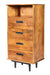 Ladenkast Ayleen Mangohout Naturel hout 60x45x120 cm-Ladenkasten-Livingfurn