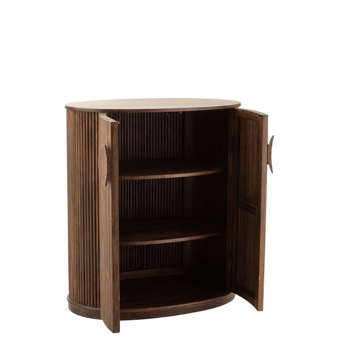 Lamp Bruin Mangohout hout 57 cm-Tafellampen-J-Line