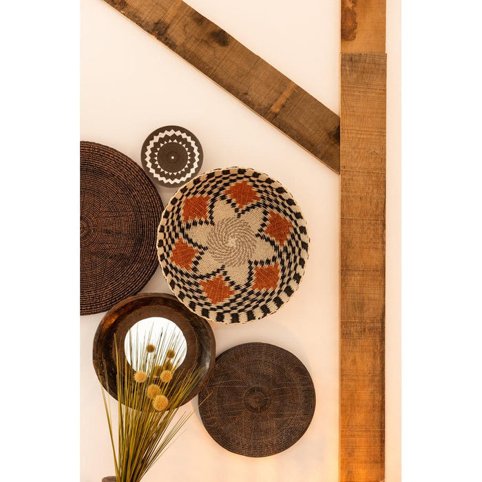 Lamp Bruin Mirror Rond 35 cm-Spiegels-J-Line