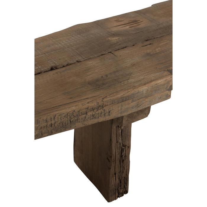 Lamp Bruin Recycled hout 38 cm-Lichtbronnen-J-Line