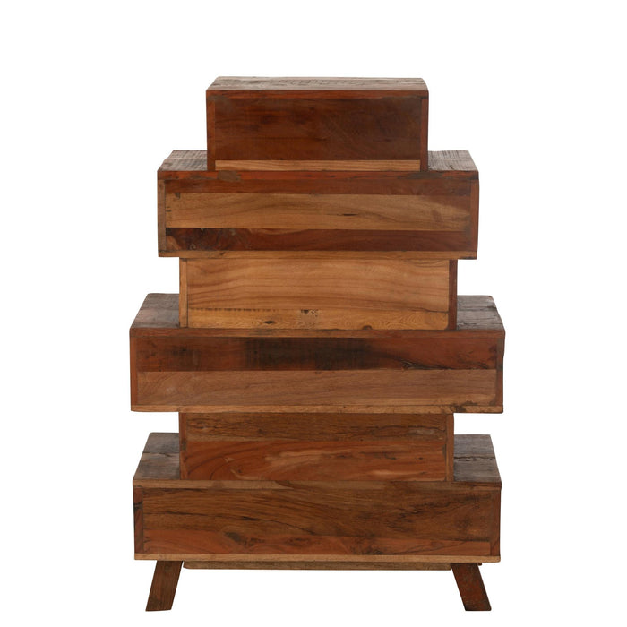 Lamp Naturel Recycled hout 35 cm-Tafellampen-J-Line