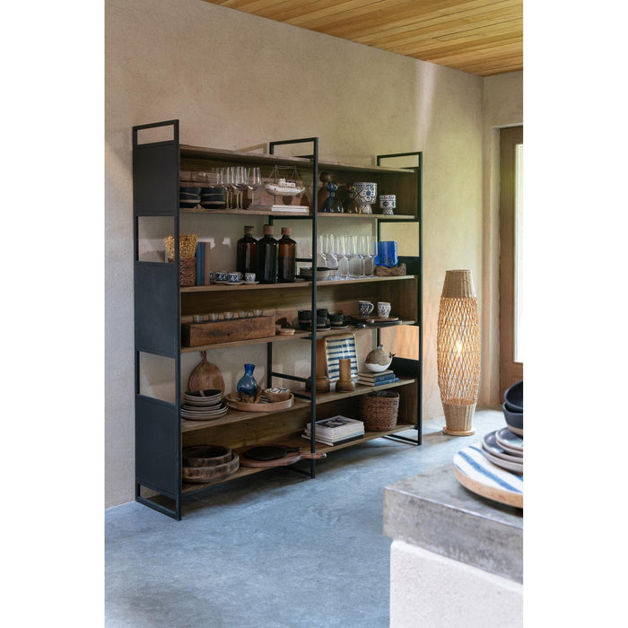 Lamp Naturel Recycled hout L 40 cm-Tafellampen-J-Line