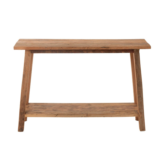 Lamp Naturel Recycled hout Vierkant 35 cm-Tafellampen-J-Line