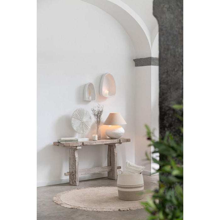 Lamp Wit Recycled hout 37 cm-Lichtbronnen-J-Line