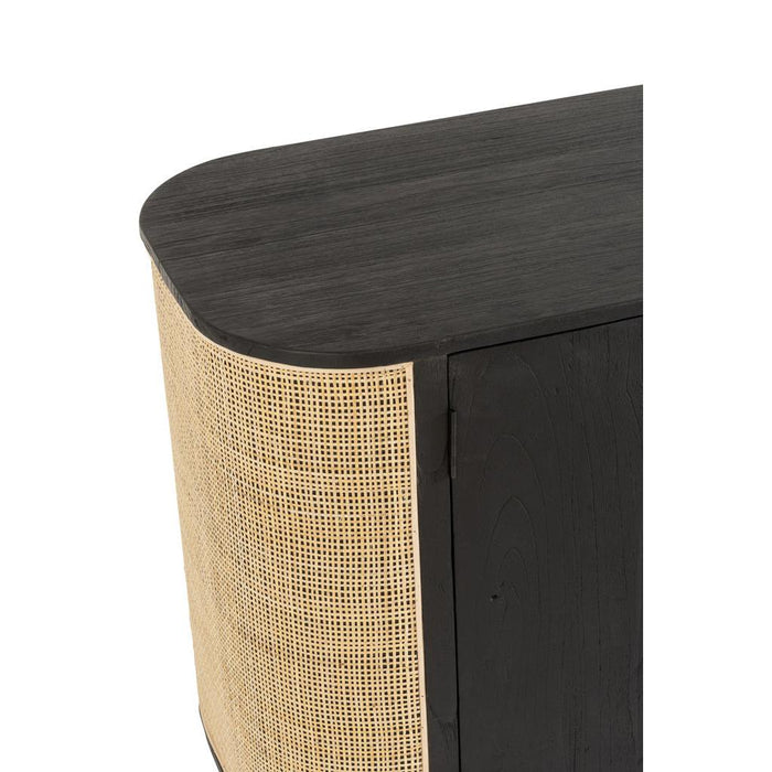 Lamp Zwart Mindi hout 46 cm-Tafellampen-J-Line