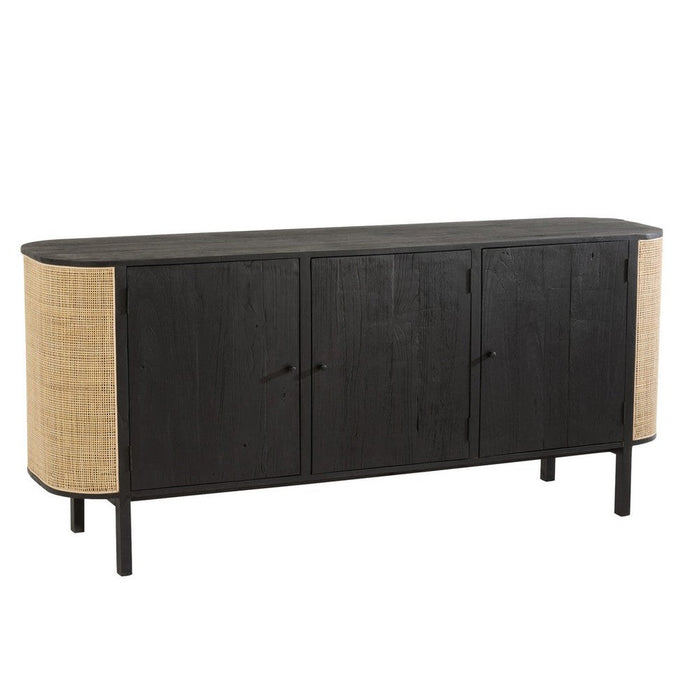 Lamp Zwart Mindi hout 46 cm-Tafellampen-J-Line