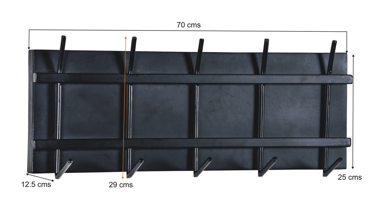 Lampenkap Mangohout Zwart 70 cm - Mangohouthout / gecoat staal - 13784-Lampenkappen-Brix