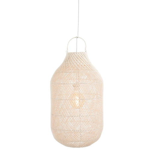 Lampenkap Wit Rotan 40 cm-Hanglampen-J-Line