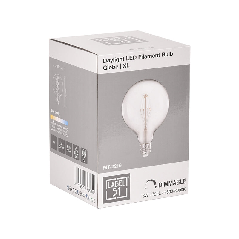 Lichtbron Daglicht Kooldraadlamp Helder Glas 12.5x12.5x17.6 cm-Lichtbronnen-LABEL51