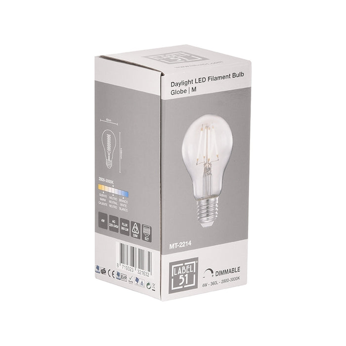 Lichtbron Daglicht Kooldraadlamp Helder Glas 6x6x10.8 cm-Lichtbronnen-LABEL51