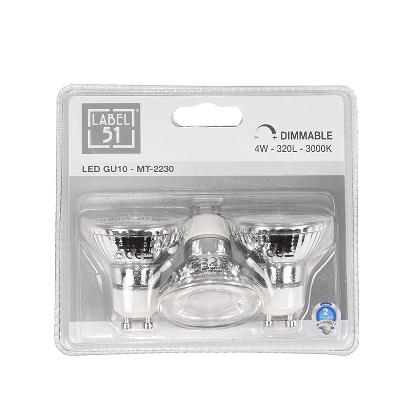 Lichtbron GU10 Helder glas - 5x10x5.3 cm-Lichtbronnen-LABEL51