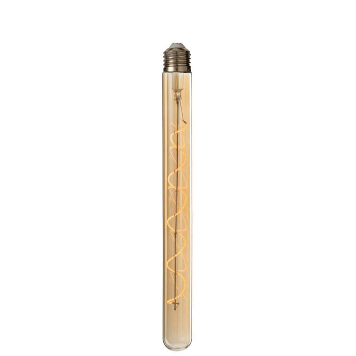 Ledlamp in Box Spiral Glas Geel/Goud E27-Tafellampen-J-Line