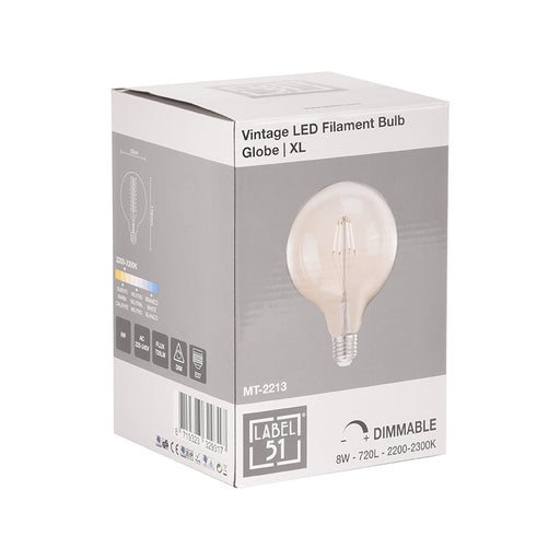 Lichtbron Kooldraadlamp Bol Helder Glas 12.5x12.5x17.6 cm-Lichtbronnen-LABEL51