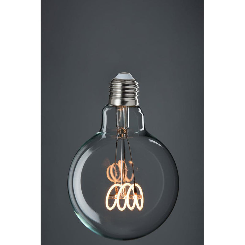 Lichtbron Quad Loop E27 Transparant 10x10x14 cm-Lichtbronnen-J-Line