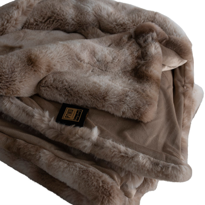 Linde Beige Faux Fur Plaid In Giftbox 150 X 200 200x2x150-Plaid-PTMD