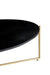 Livingfurn Anthony black/brass - Zwart, Goud - Metaal-Eettafels-Livingfurn