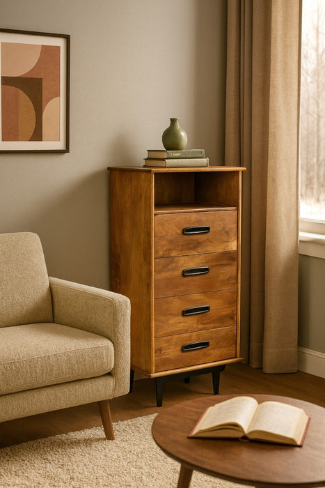 Livingfurn Ayleen 60cm - Naturel - Mangohout-Opbergkasten-Livingfurn