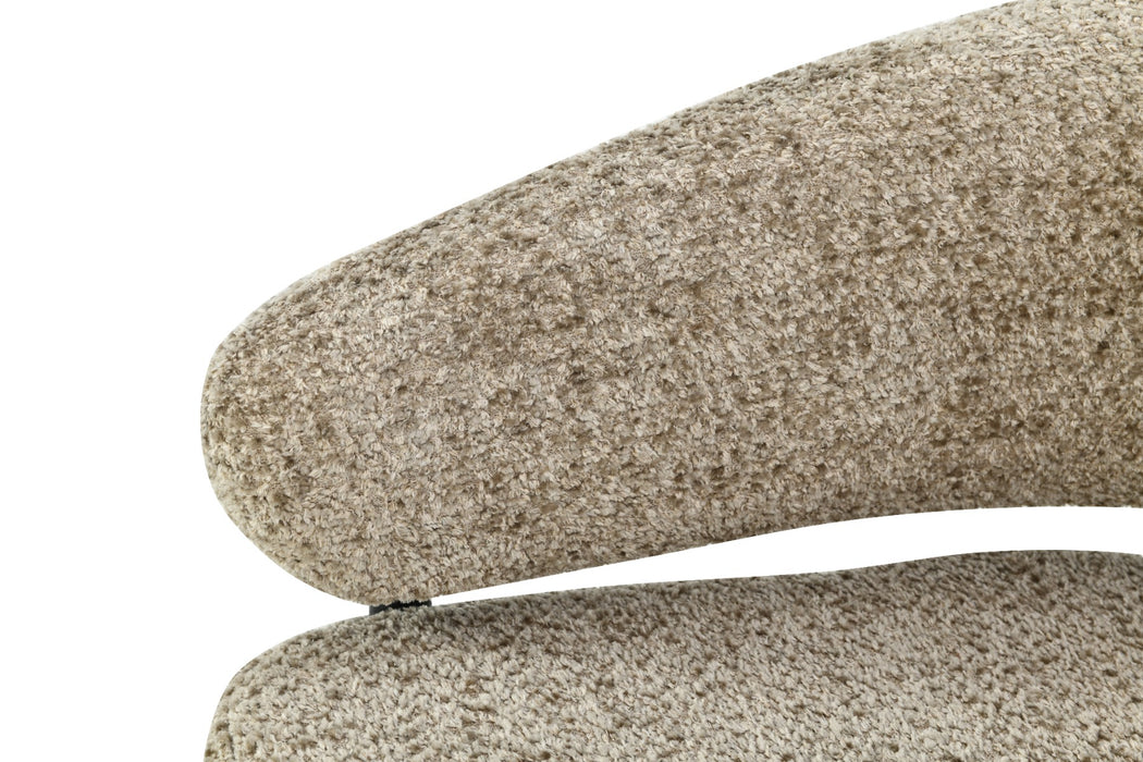 Livingfurn Dilan Venga Liver - Beige - Metaal-Fauteuils-Livingfurn