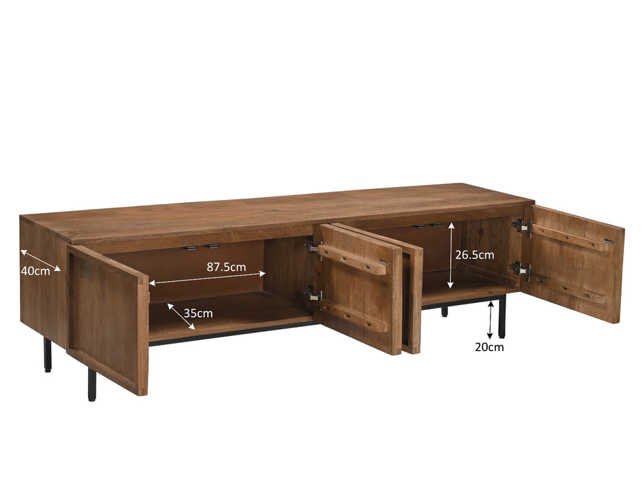 Livingfurn Elan 180cm - Naturel - Metaal-Dressoirs-Livingfurn