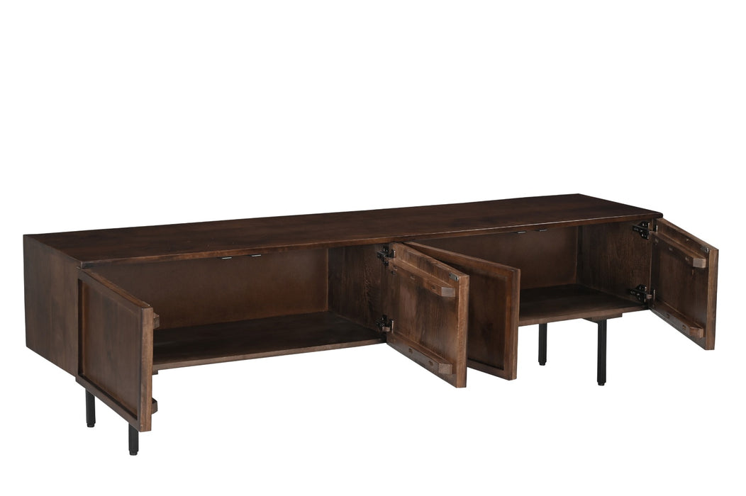 Livingfurn Elan Brown 180cm - Bruin - Metaal-Dressoirs-Livingfurn
