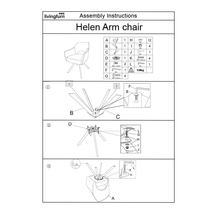 Livingfurn Helen Sand Natural - Beige - Metaal-Decoratie & Accessoires-Livingfurn