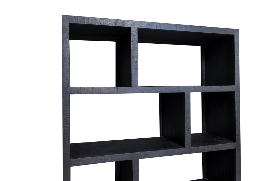 Livingfurn Jaxx Black 145cm - Zwart - Mangohout-Vakkenkasten-Livingfurn