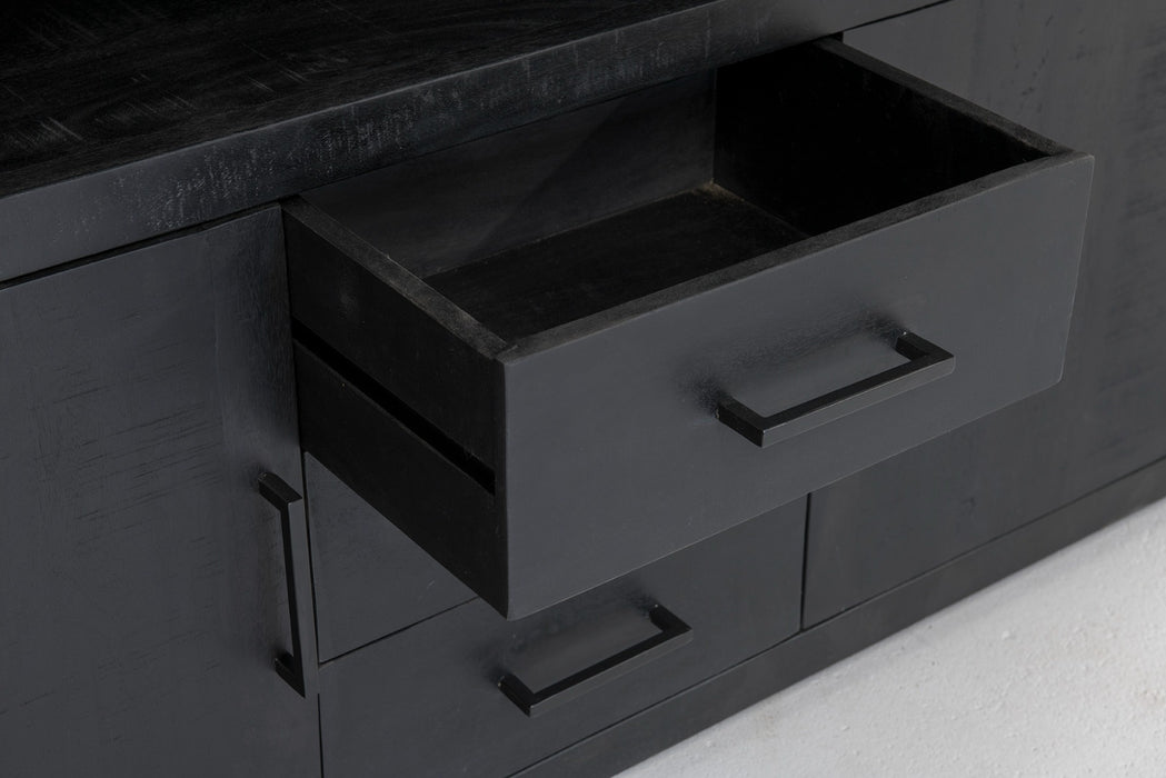 Livingfurn Jaxx Black 180cm - Zwart - Mangohout-Dressoirs-Livingfurn