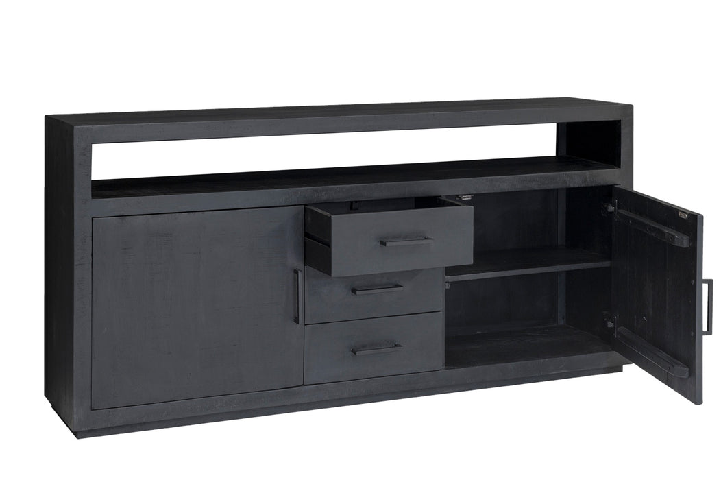 Livingfurn Jaxx Black 180cm - Zwart - Mangohout-Dressoirs-Livingfurn