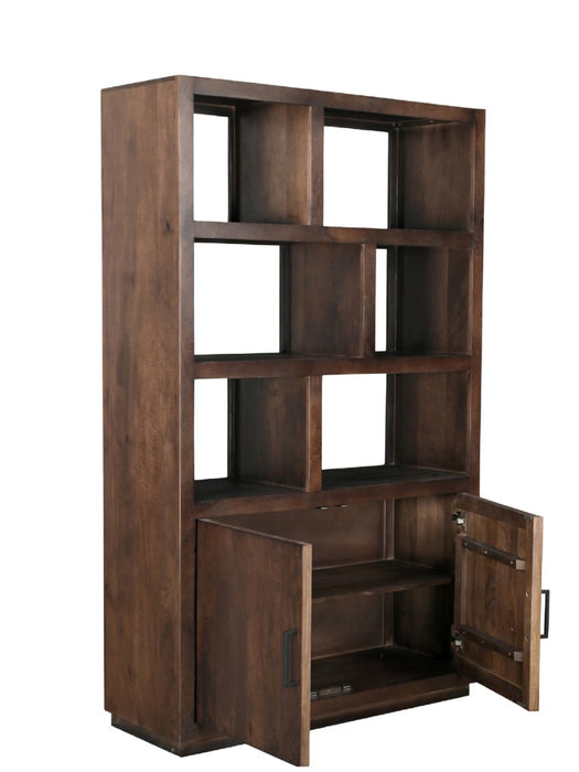 Livingfurn Jaxx Brown 120cm - Bruin - Mangohout-Vakkenkasten-Livingfurn