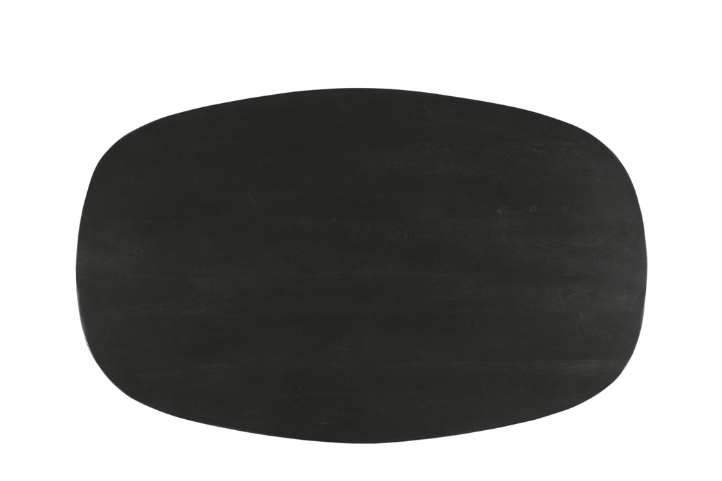 Livingfurn Jesper Black 120 - Zwart - Metaal-Eettafels-Livingfurn