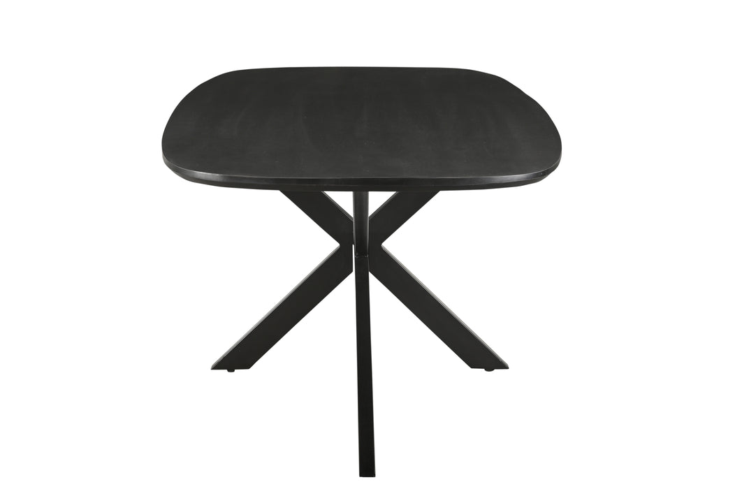 Livingfurn Jesper Danish Oval Black 210cm - Zwart - Metaal-Eettafels-Livingfurn