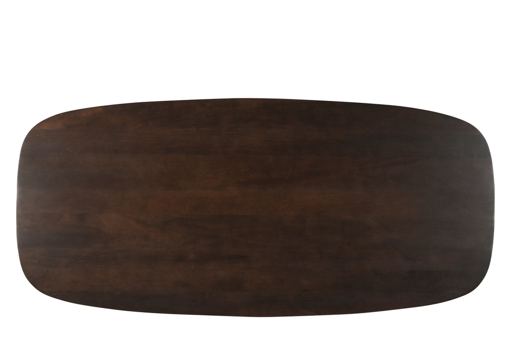 Livingfurn Jesper Danish Oval Brown 210cm - Bruin - Metaal-Eettafels-Livingfurn