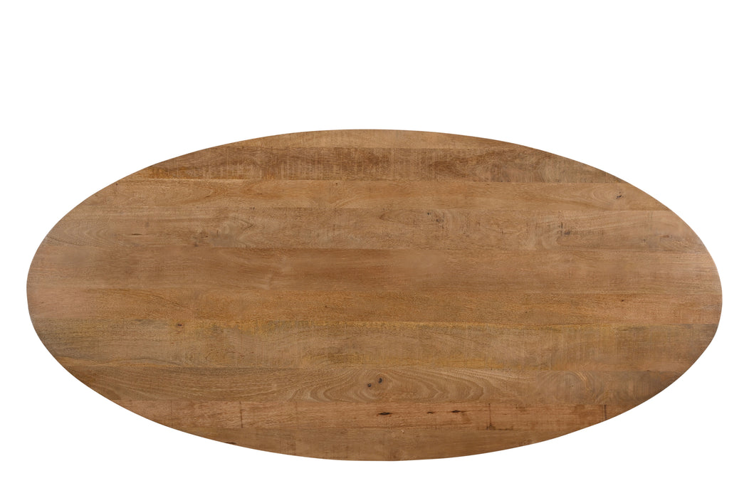 Livingfurn Jesper Oval 180 cm - Naturel - Metaal-Eettafels-Livingfurn