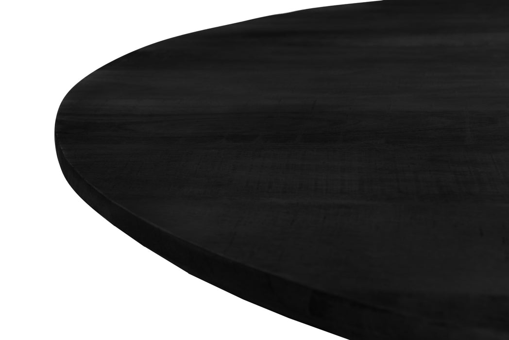 Livingfurn Jesper Round Black 130cm - Naturel - Metaal